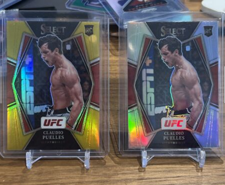 2022 Select UFC Claudio Puelles Rookie RC Premier #120 GOLD Prizm /10 + Silver (Single)