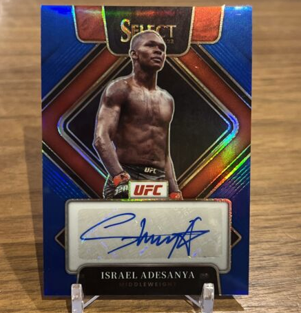 2021 Panini Select UFC Hobby Israel Adesanya Auto Autograph Blue Prizm /49 Rare (Single)