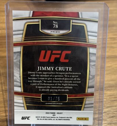 2022 PANINI UFC SELECT JIMMY CRUTE SP 01/75 White Prizm Refractor EBay 1/1 (Single)