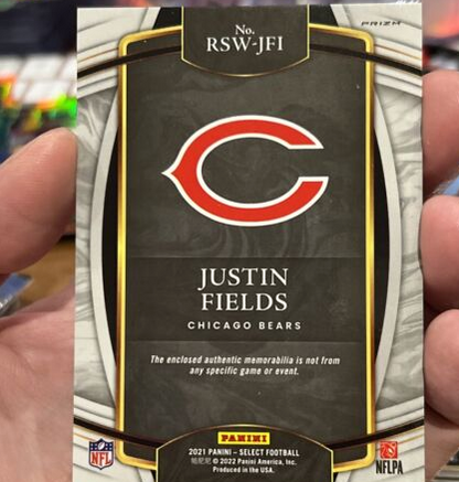 Justin Fields Rookie Patch 2021 Select Red Prizm SP JERSEY RC - Parallel - Bears (Single)