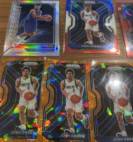 2020-21 Prizm Josh Green Rookie RC Silver RWB Red Orange Lot 9 Cards Invest (Single)