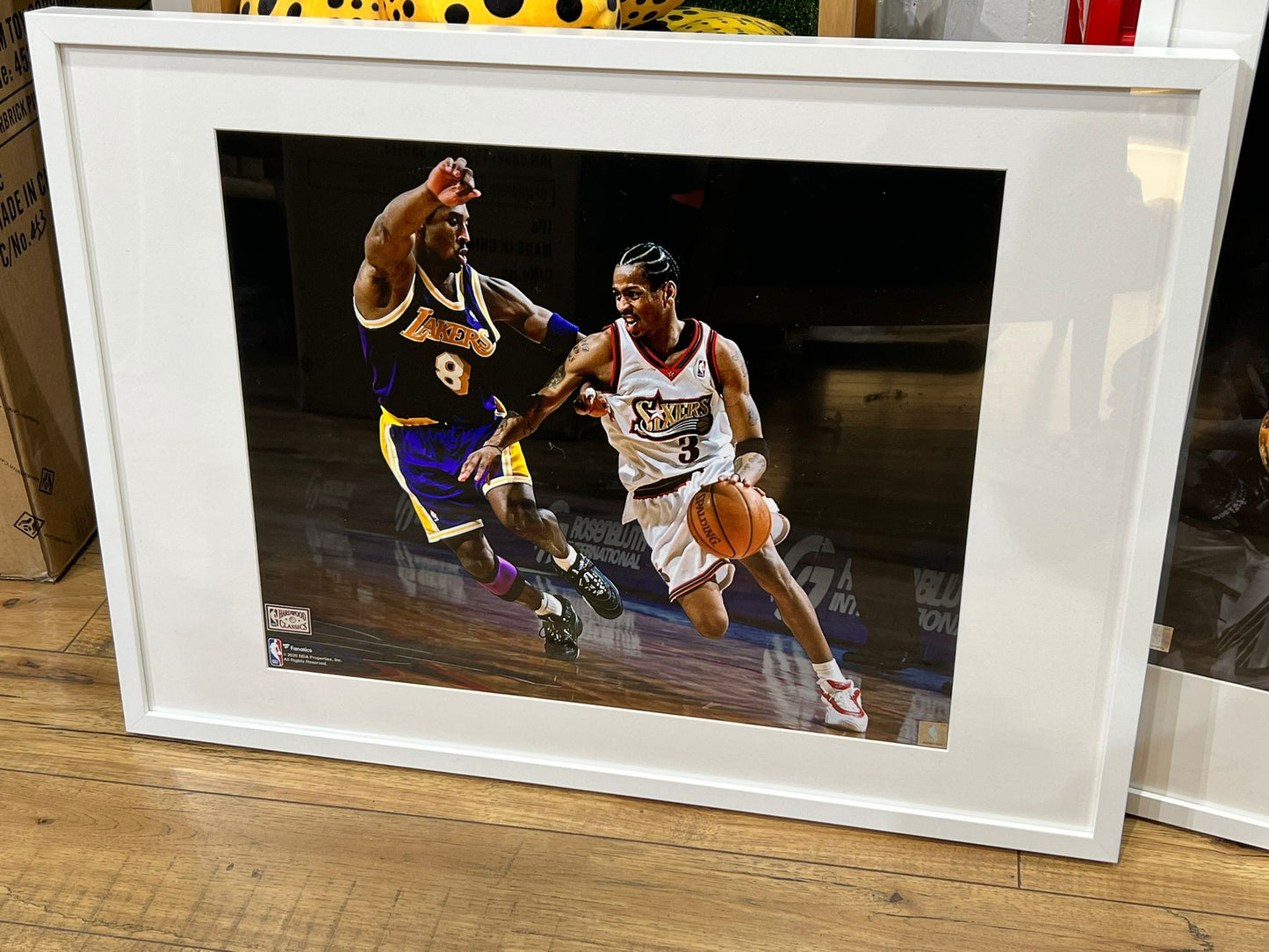 Iverson vs Kobe original photograph ( framed ) 20 x 24 inches