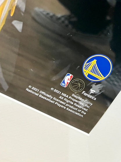 Stephen curry 2017-2018 back to back championship photograph (framed) 20 x 24