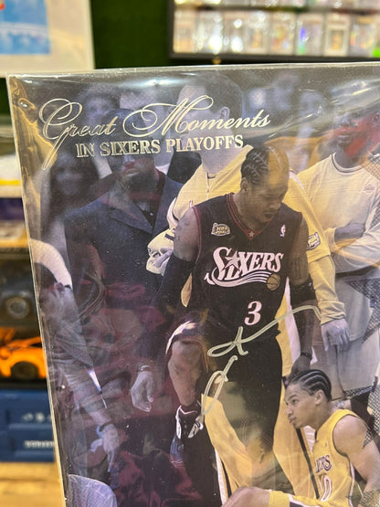Allen iverson Signed orignal 2001 playoff limited edition card (unframed)