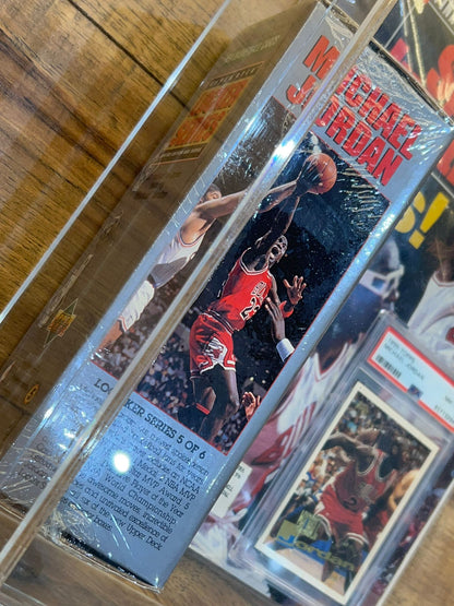 Michael Jordan 90s magazine + slab + sealed card pack bundle