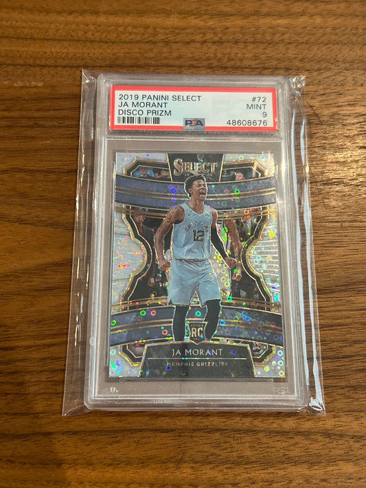 Ja Morant 2019 Select Silver Disco Prizm Rookie RC Psa 9 #48608676 LOW POP