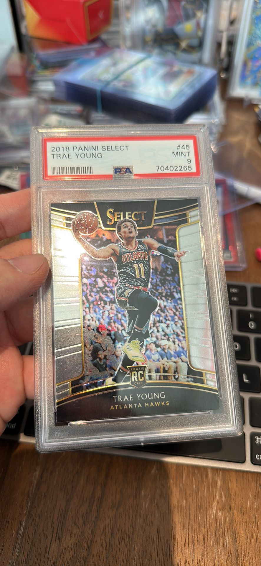 2018-19 Panini Select TRAE YOUNG Concourse #45 Rookie RC PSA 9