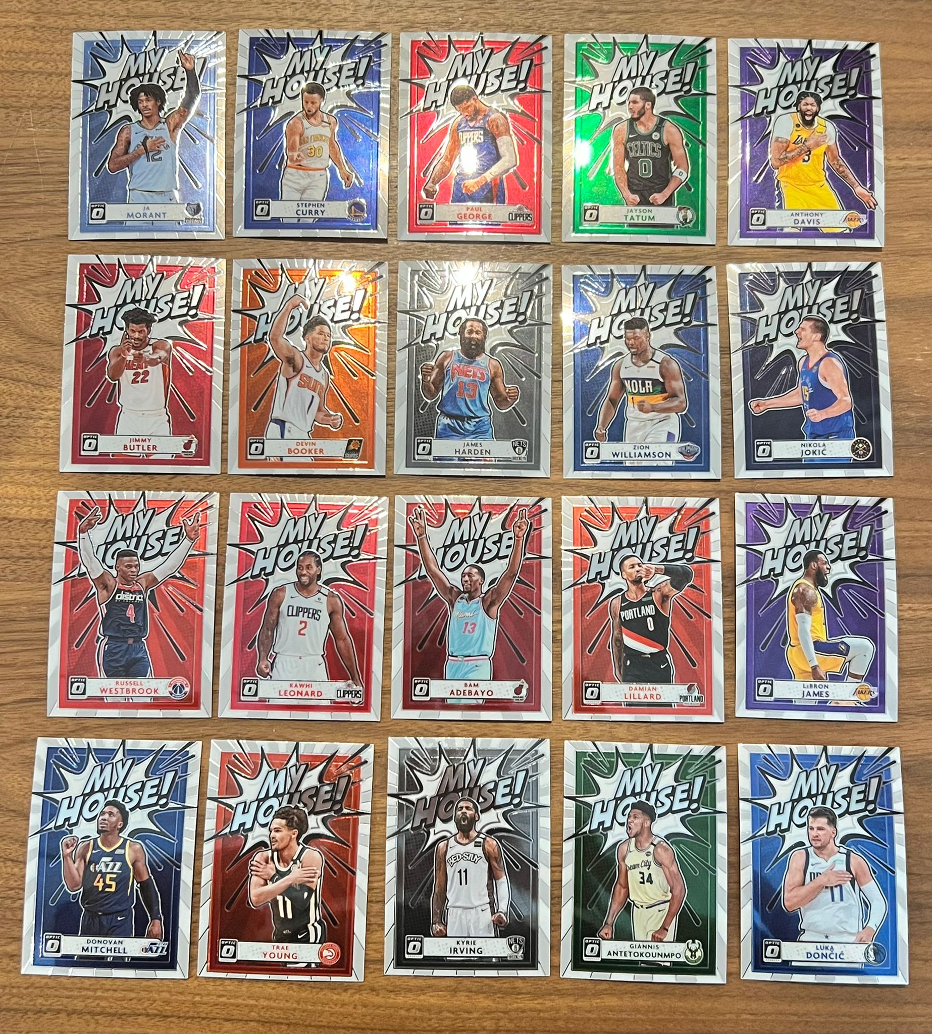 2020-21 Nba Basketball Optic hobby “My House” complete full card set (20)